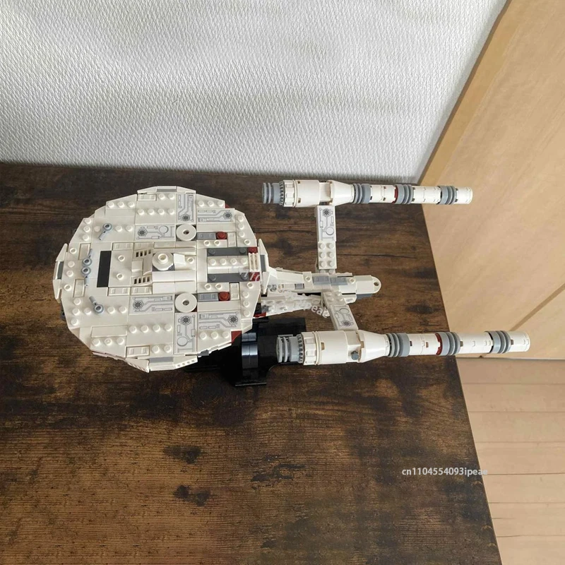 ミュウ USS エンタープライズ NCC-1701 宇宙船ビルディングブロック DIY 宇宙戦争軍事戦闘モデルカスタムパズル教育玩具キッズギフト
