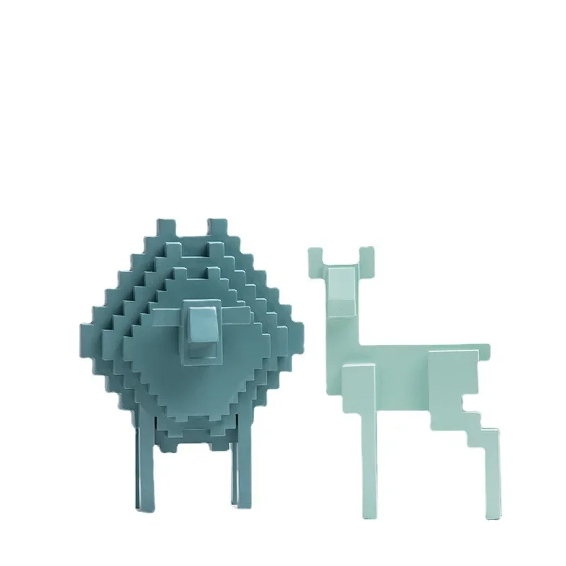 

Creative green animal ornaments, resin handicrafts desktop decoration ornaments, children's room home furnishing