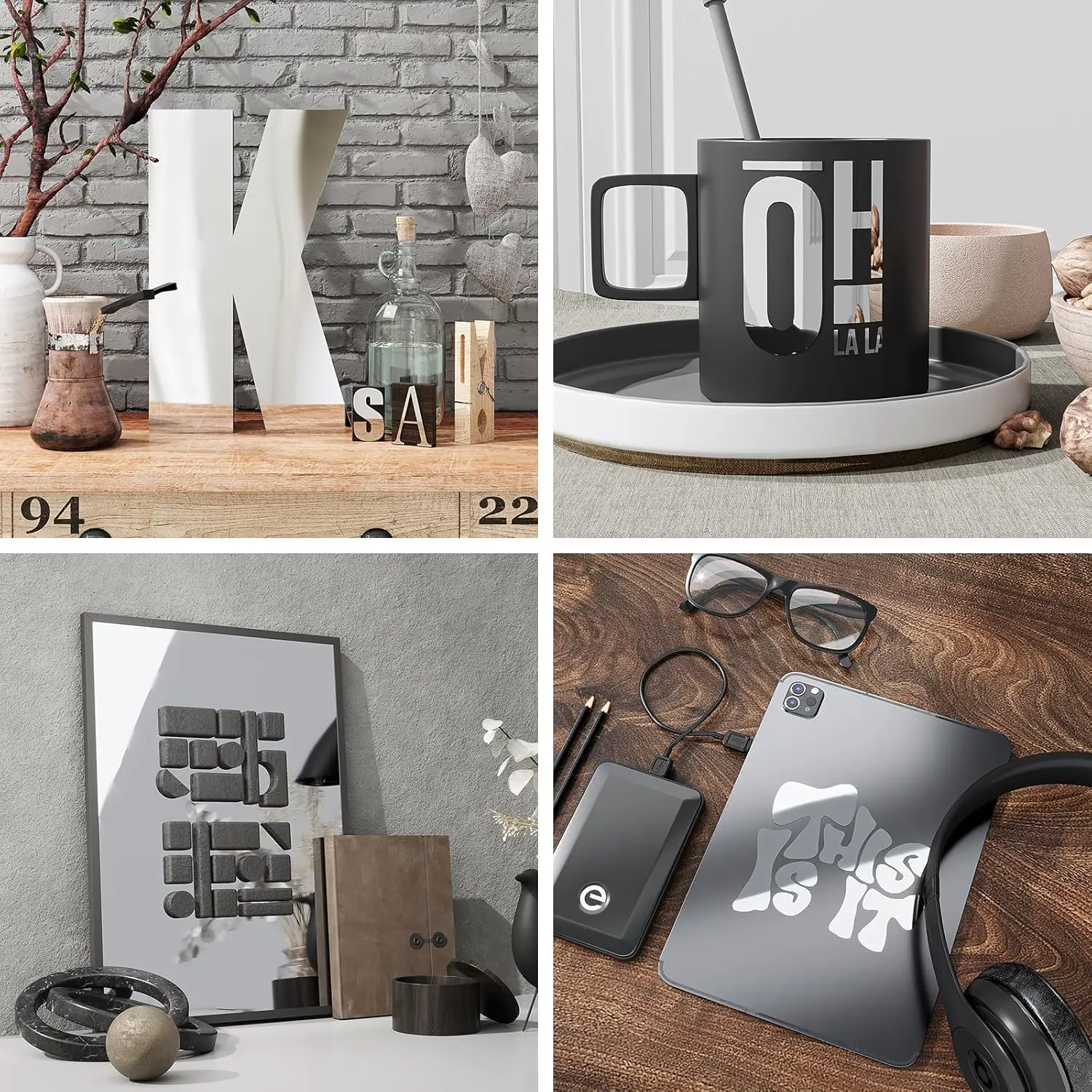 Brushed Silver Self-Adhesive Wallpaper Modern Fireproof Waterproof for Refrigerator Kitchen Countertop Living Room Decor