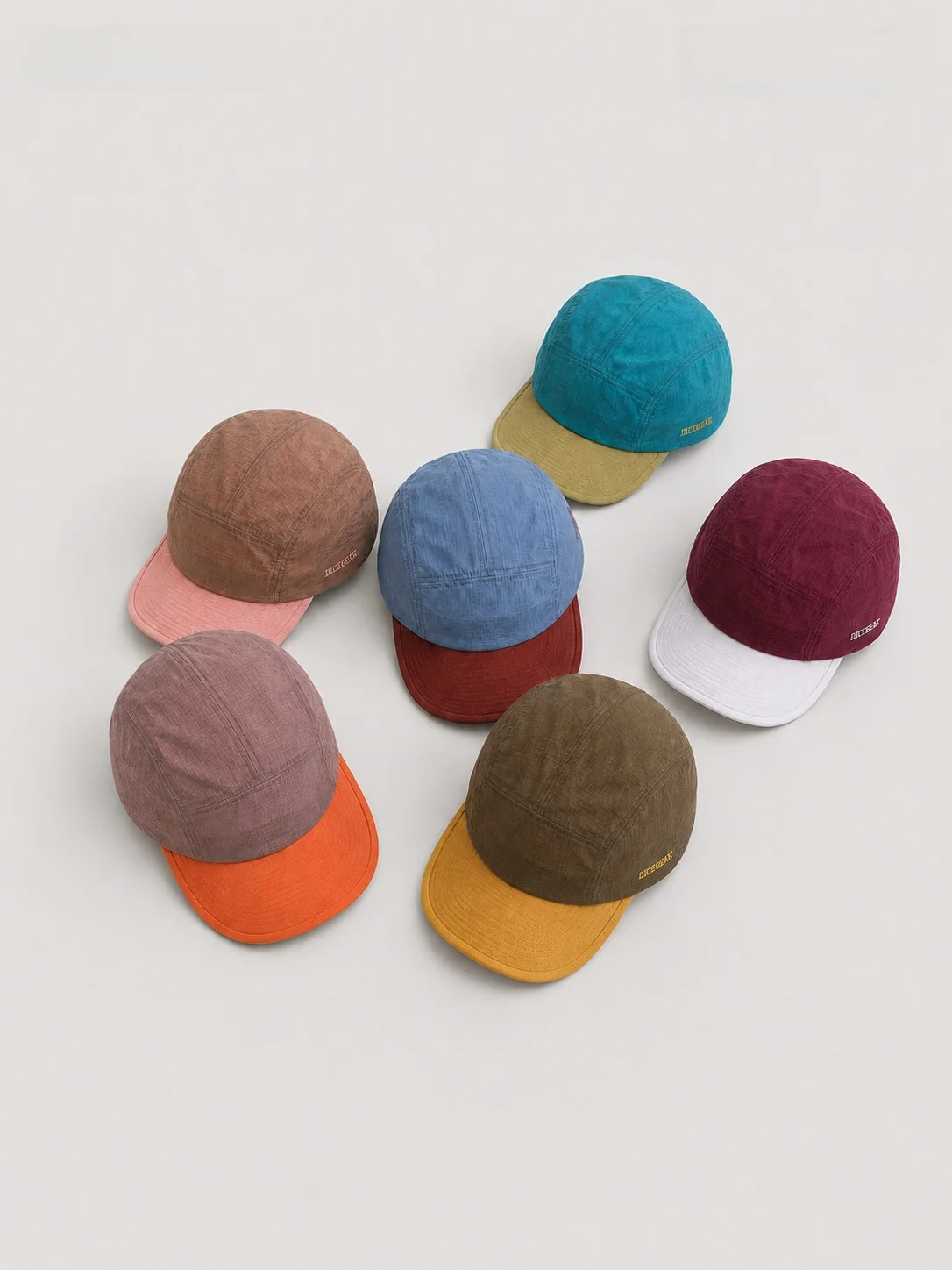 oce-gear-five-piece-foldable-outdoor-hat-sun-protection-short-brim-hat-for-students-and-parents-matching-design-quick-dry