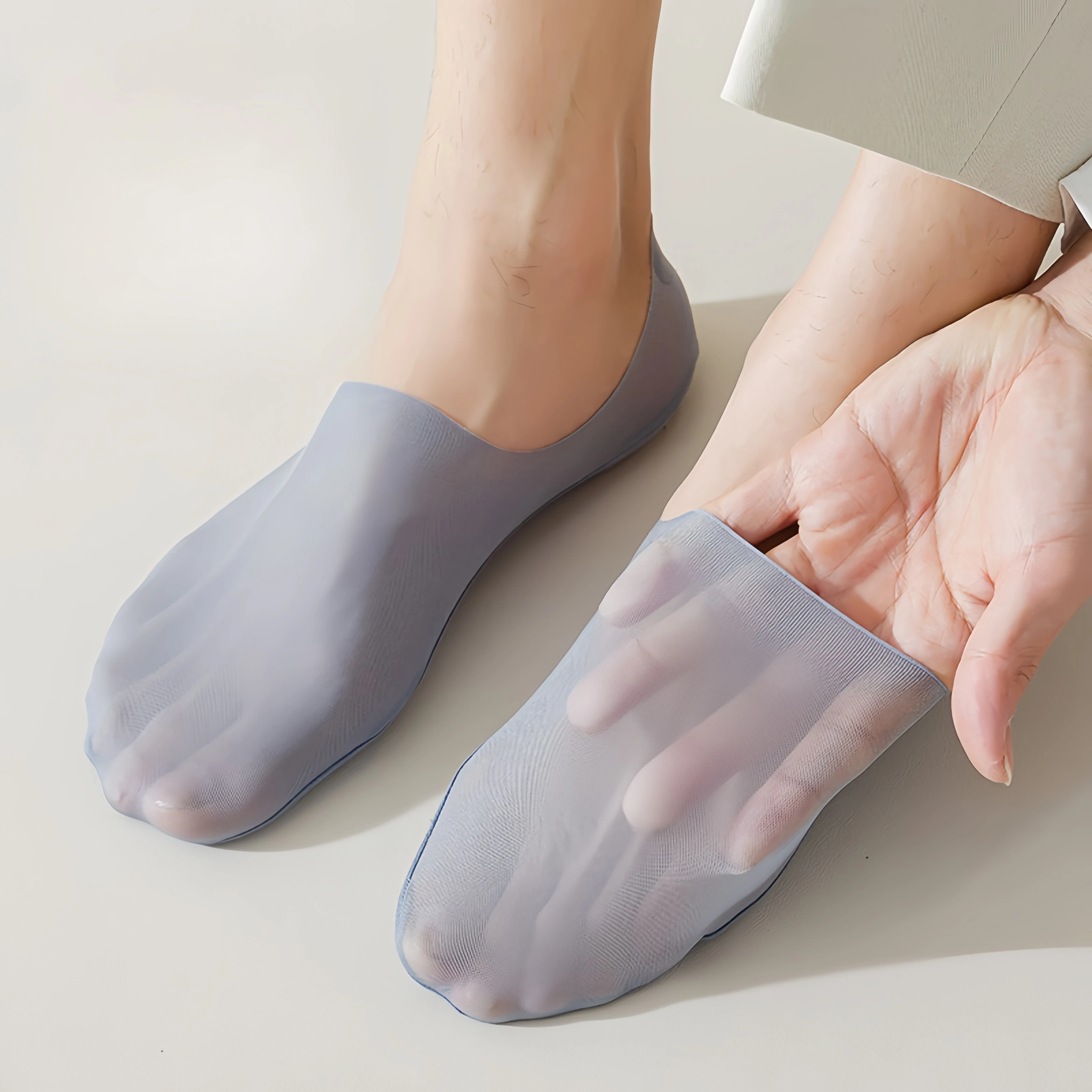 

Miosam новые 5 пар упаковок, высококачественные мужские летние прозрачные ультратонкие мягкие марлевые дышащие дезодорирующие хлопковые носки без показа