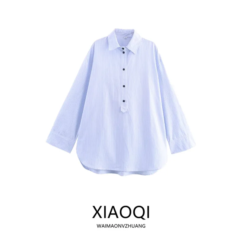 

Свободные повседневные полосатые длинные свеки irt, женские модные осенние новые поступления, универсальные, удобные, осенняя коллекция 2021 года