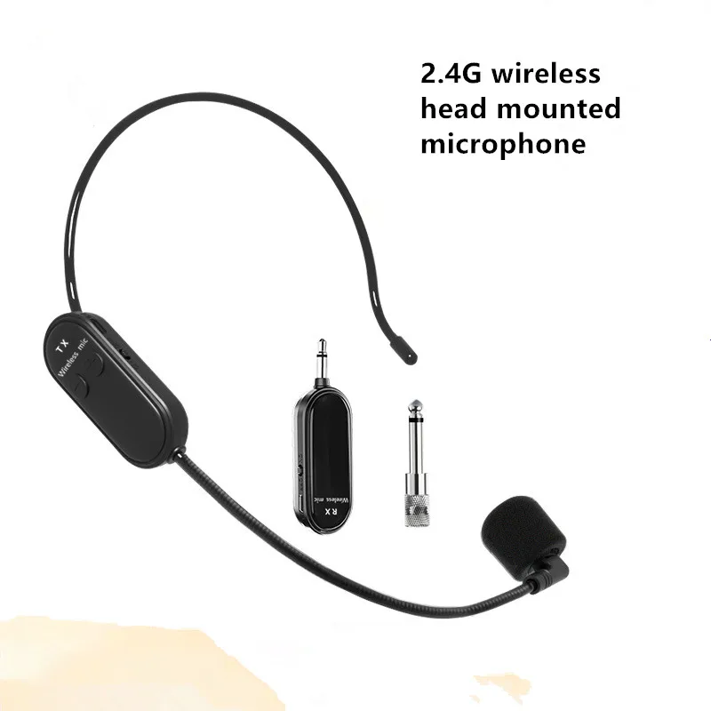 2.4G Wireless Head Mounted Microphone Teaching Amplifier Stage Lecture Bluetooth Headset Mixing Console Speaker Microphone