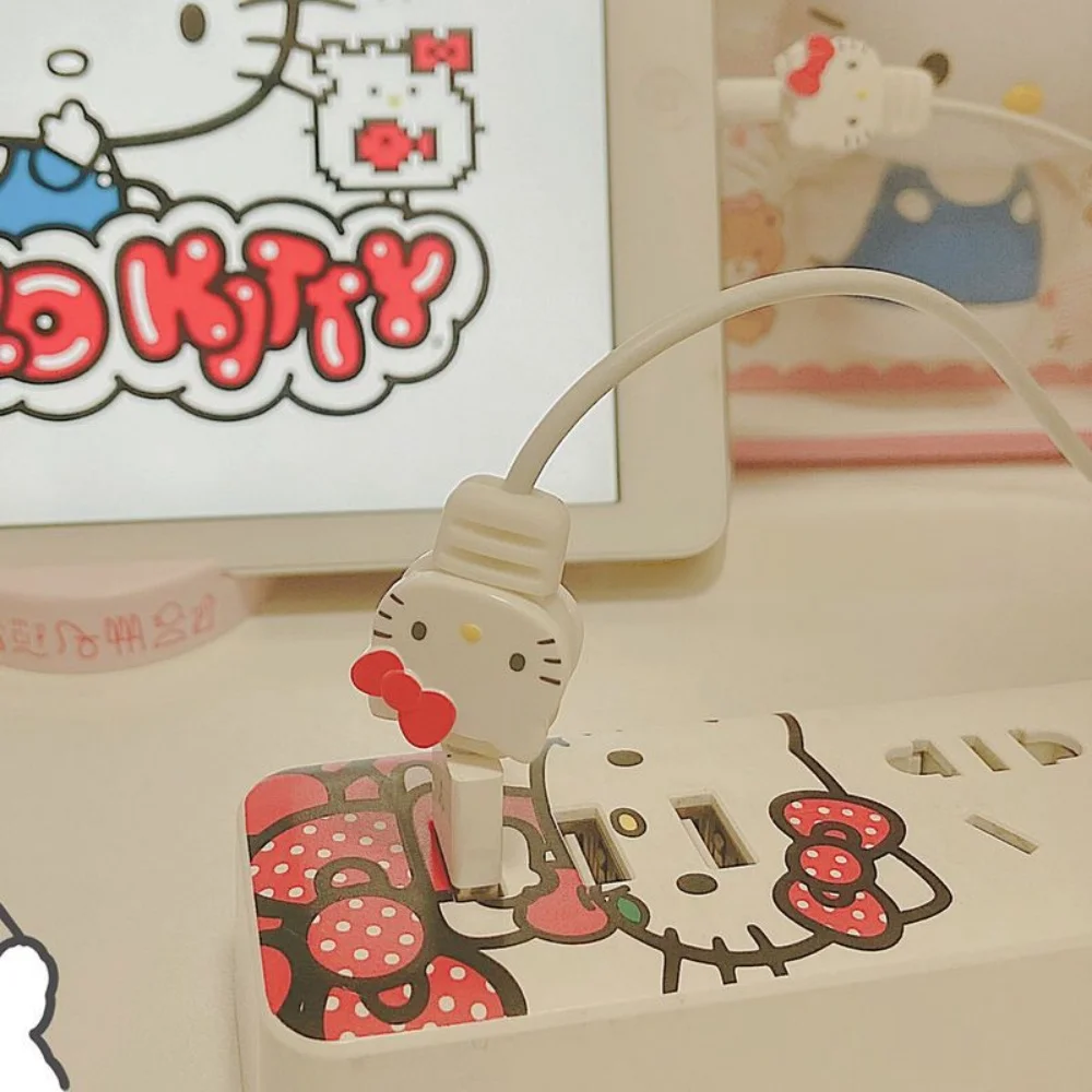 2 Stück/Set Hellokittys My Melody Ladegerät-Schutz für Schnellladekabel, Ladegerät-Kopf-Abdeckung, Kabelzubehör – Detail 6
