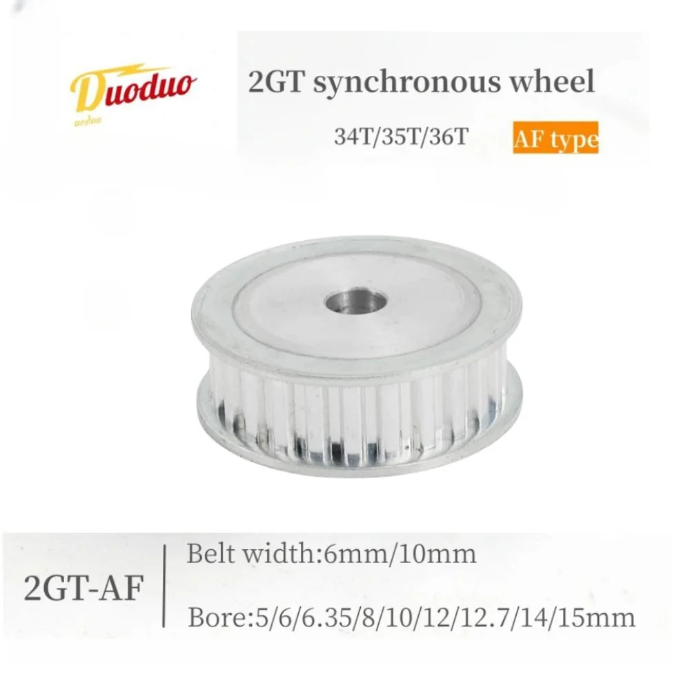 2GT AF Timing Belt 3D Printing GT2 34T/35T/36T Timing Pulley Bore: 5/6/6.35/8/10/12/12.7/14/15mm ,For Belt Width: 6/10mm GT2 AF,