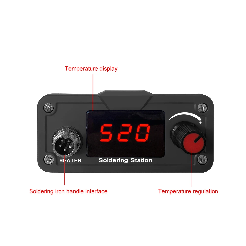 Lefavor T12 Soldering Iron  Station 1.3inch LCD Screen Multi-function Portable Bga Rework Station with Soldering Tips