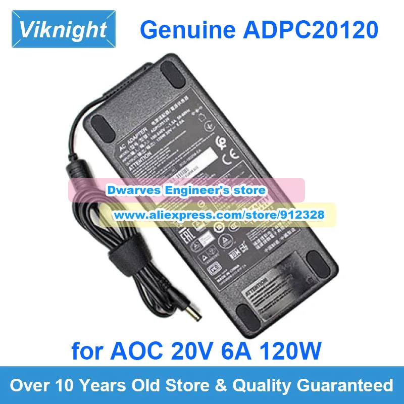 

Original ADPC20120 AC Adapter 20V 6A 120W For PHILIPS ADPC20120 Power Supply Charger For Benq EX3203R Gaming Monitor EX3501T