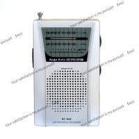ZOCI-BC-R60 Pocket Radio Telescopic Antenna Mini AM/FM 2-Band Radio World Receiver 88-108MHz with Speaker 3.5mm Earphone Jack