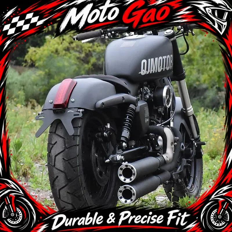 For QJMOTOR SRV250 SRV300S modified short tail license plate frame rear fender aluminum alloy license plate turn signal bracket