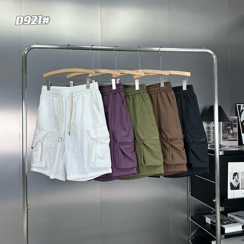 

Мужская летняя тонкая свободная прямая спортивная рабочая одежда orts Large ket универсальные американские брюки с узлом и веревкой Utili