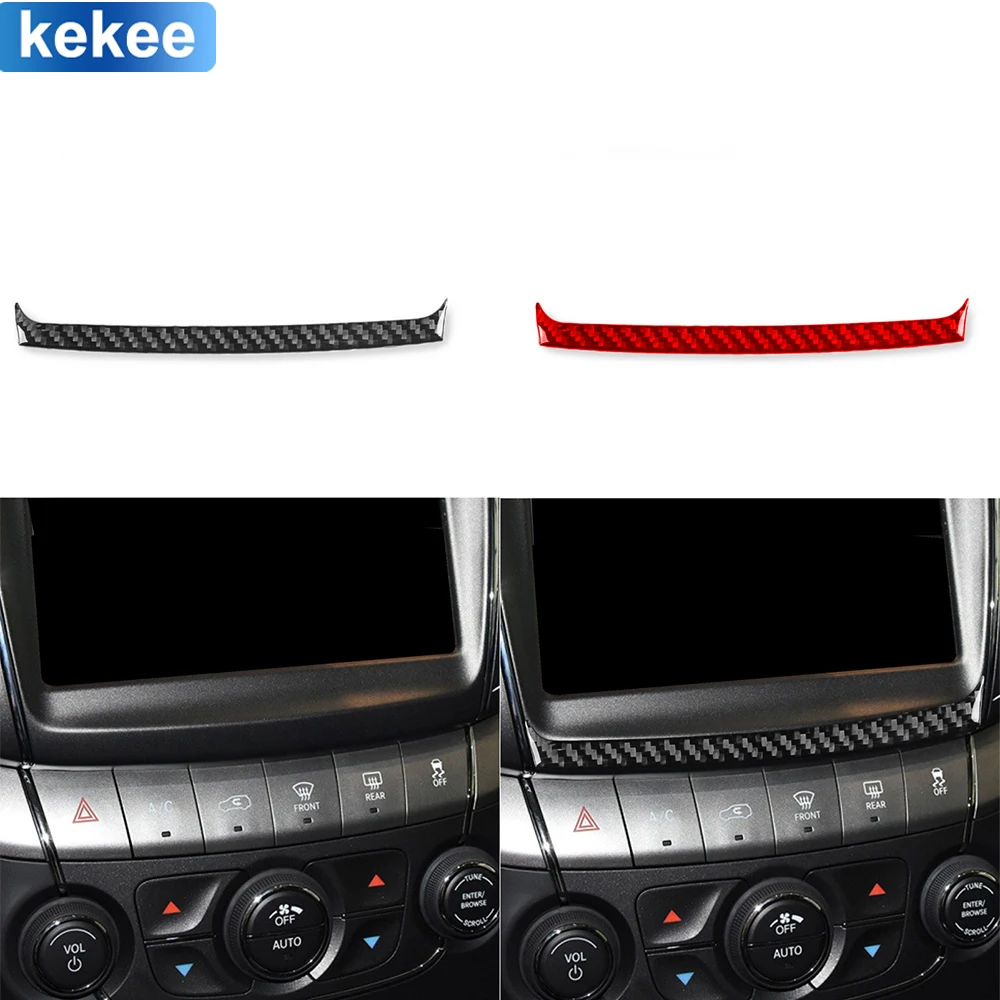 

For Dodge Journey 2011 2012 2013 2014 2015 2016 2017 Navigator Trim Strip Real Carbon Fiber Sticker Car Interior Accessories