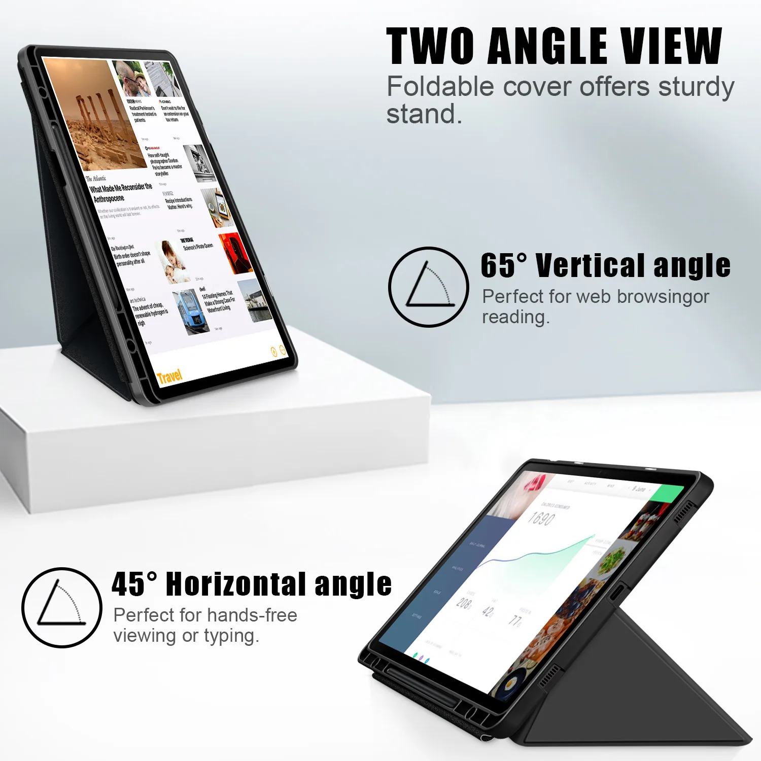 Case For Samsung Galaxy Tab S9/S10 Plus Thin Magnetic Stand Cover For Galaxy Tab S9 FE+ Auto Sleep Wake 12.4 inch Smart Case
