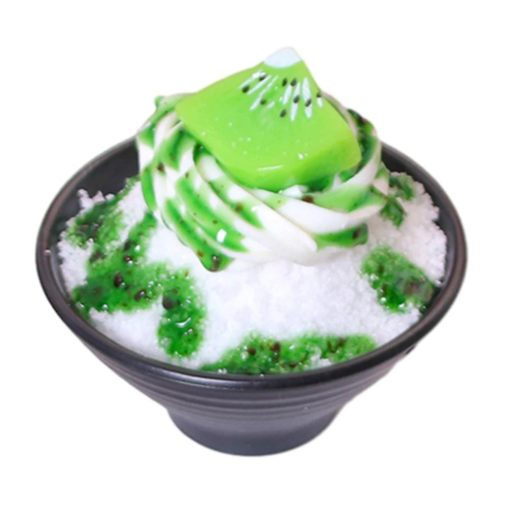 Simulation Of Smoothie Black Bowl Cake Model Ice Cream Food Props Decorations Ice Powder Smoothie Bowl Props Model Home Decor