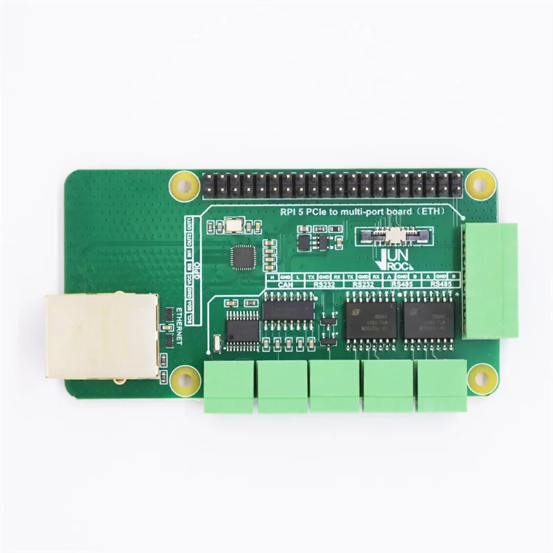 ABJF-Für Raspberry Pi 5 Pcie zu RJ45 Gigabit Ethernet Adapter Board CAN/RS485/RS232 Schnittstelle Plug & Play