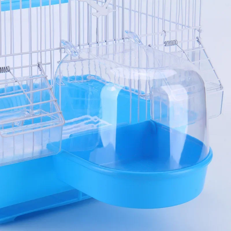 Bird Bathtub Shower Box  Plastic Case Water Bath Tub for Pet Bird Bowl Parrots Parakeet Hanging Birdbath Cage Accessories