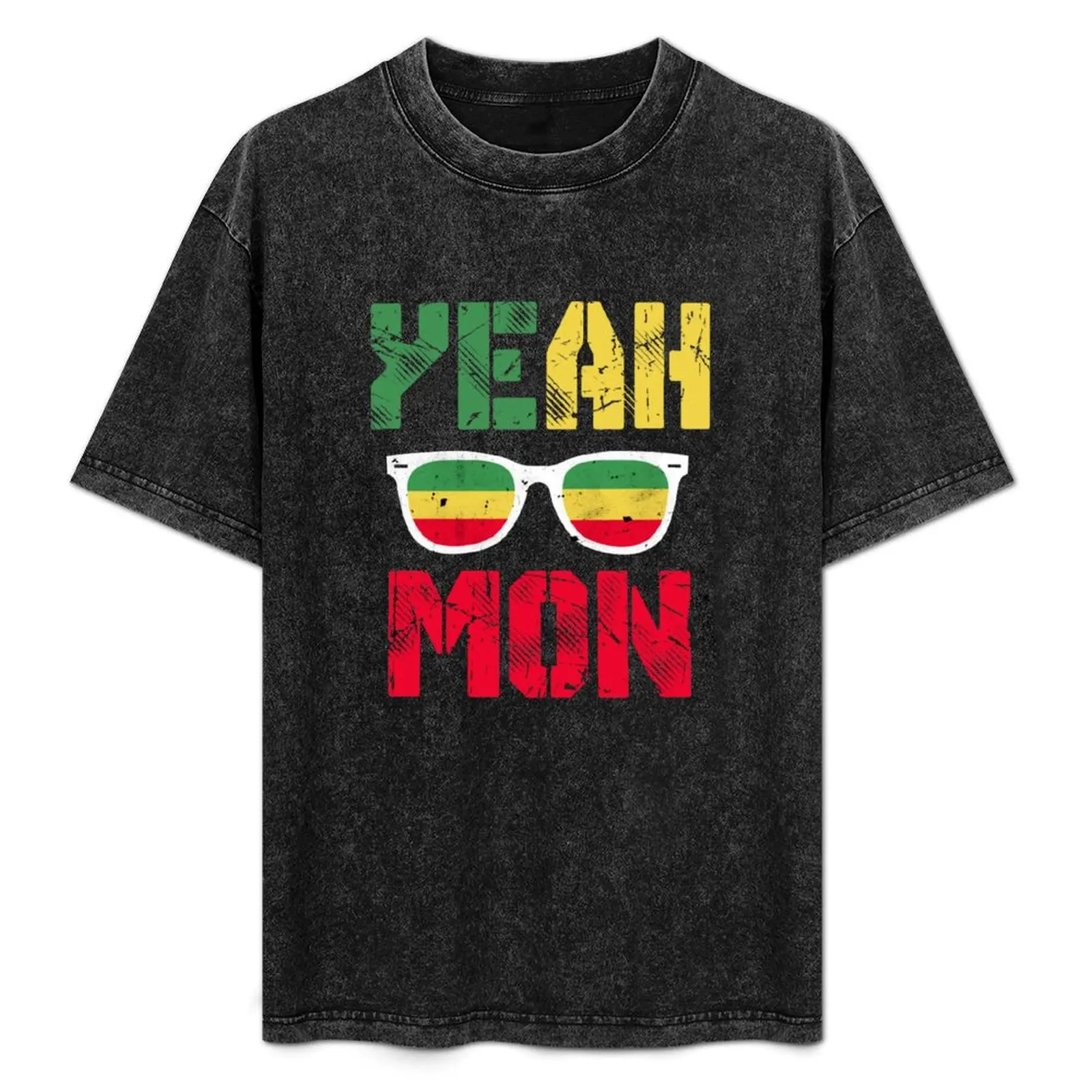 

Yeah Mon Jamaican Vacation Jamaica Reggae Rastafari Rasta T-Shirt Work Comfort T-Shirt for Men