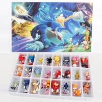 24pcs/set Sonic Anime Figure Model Desktop Ornaments Random Blind Box Action Figures Christmas Surprise Gifts Children's Toys