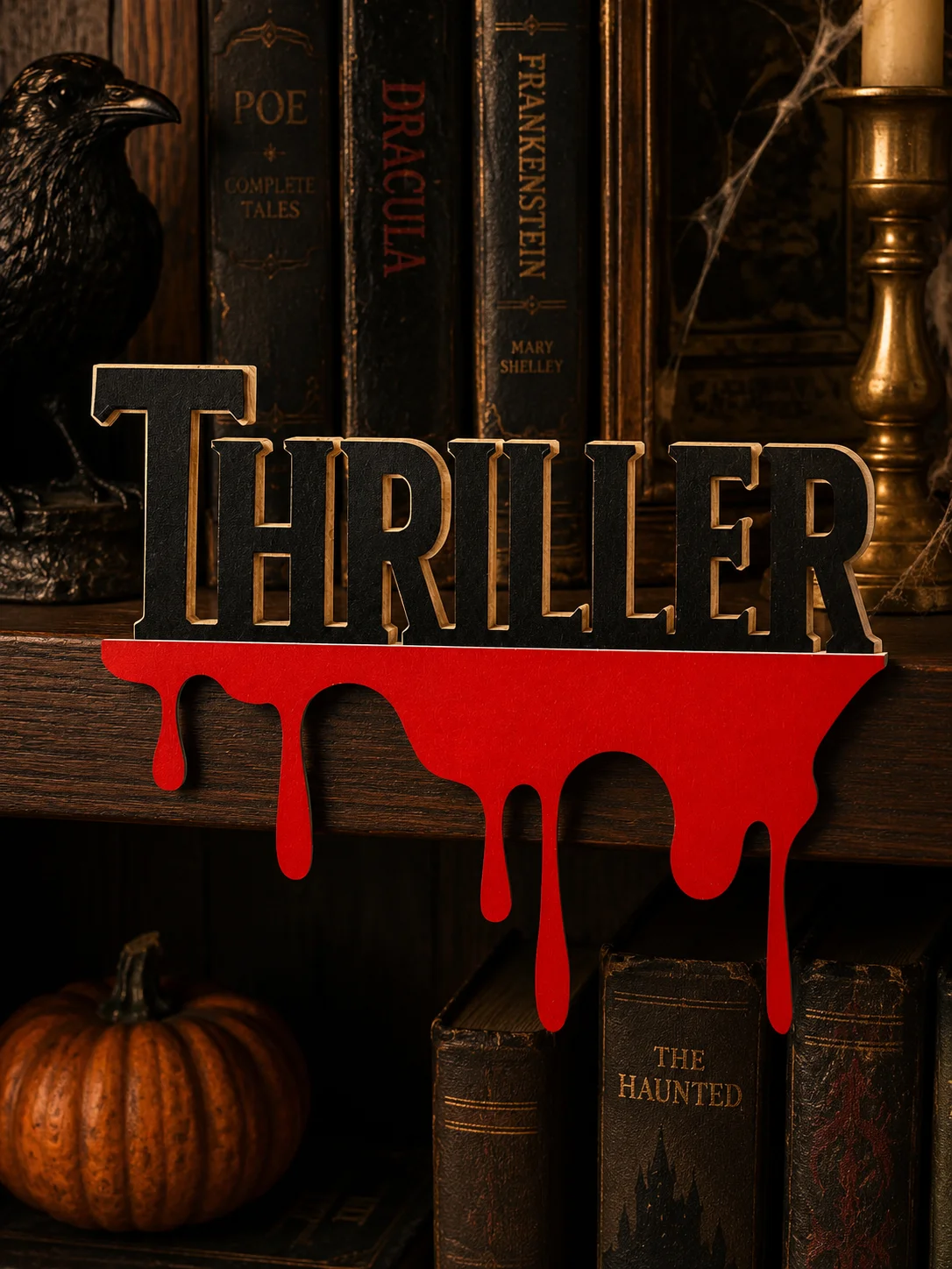 Papan Hias Halloween Bertema T - Desk Setup Shelf ulasan dan harga