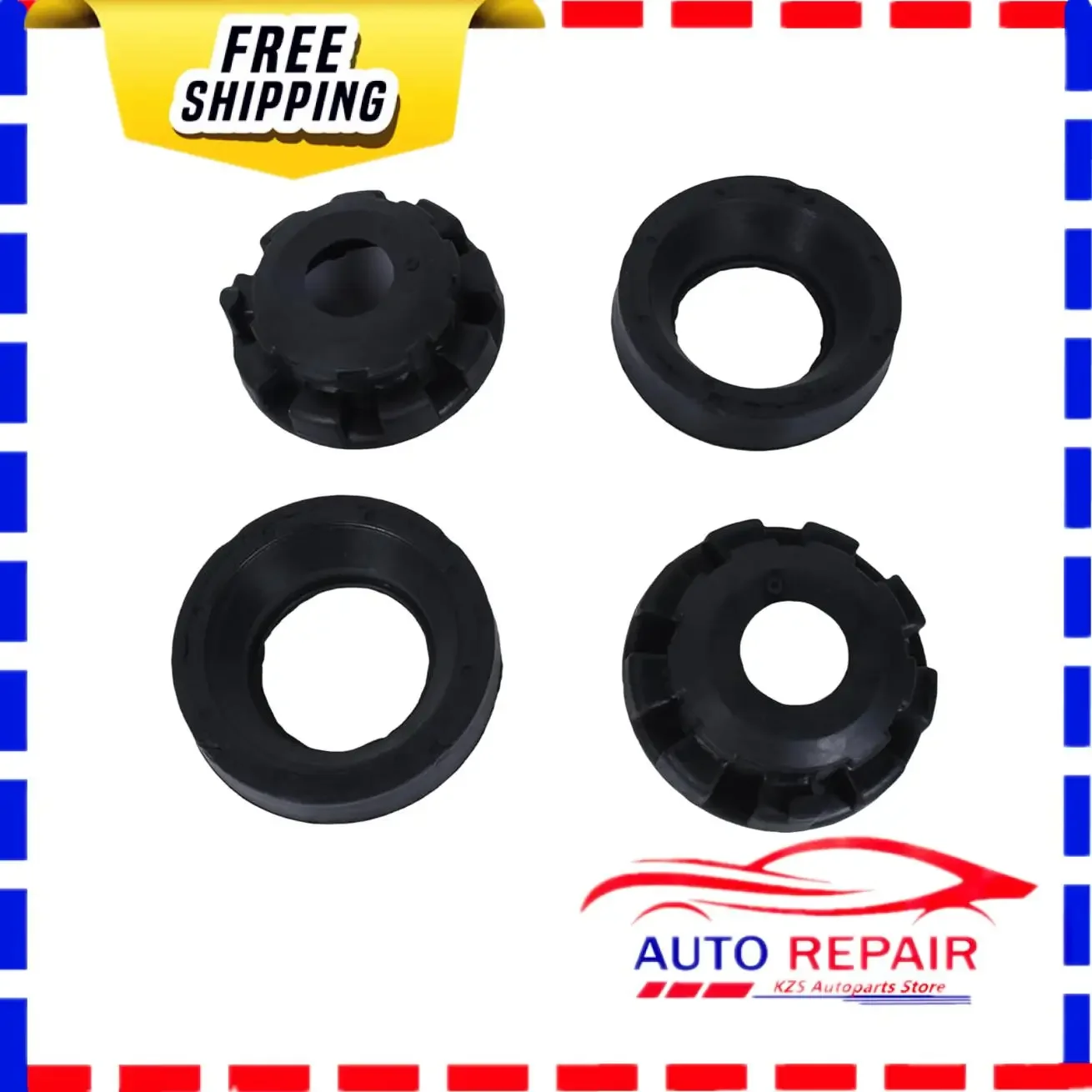 

4pcs 52088257 52088401 K160040 K160041 Front Upper & Lower Spring Isolator Kit for Jeep Grand Cherokee 1999-2004