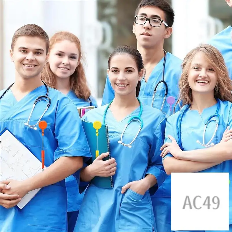 

C9-12Pcs Beadable Pen Badge Reel Clip Pull Bead Ballpoint Pen 6 Colors Beaded Writing Pen For DIY Craft Office Supplies