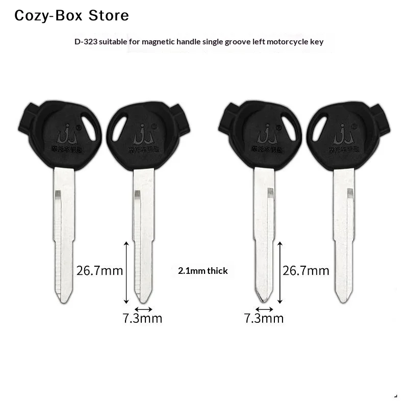 [ZY]2Pcs Key Blank For Electric Bike Metal Blade Anti Corrosion For Electric Scooter Owners Locksmiths Key Duplication[ZY]