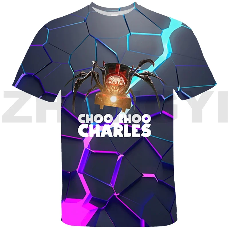 New Design 3D Choo-Choo Charles T Shirt Fahsion Female Oversized T Shirt Game Choo Choo Charles Graphic T Shirts Anime Clothes