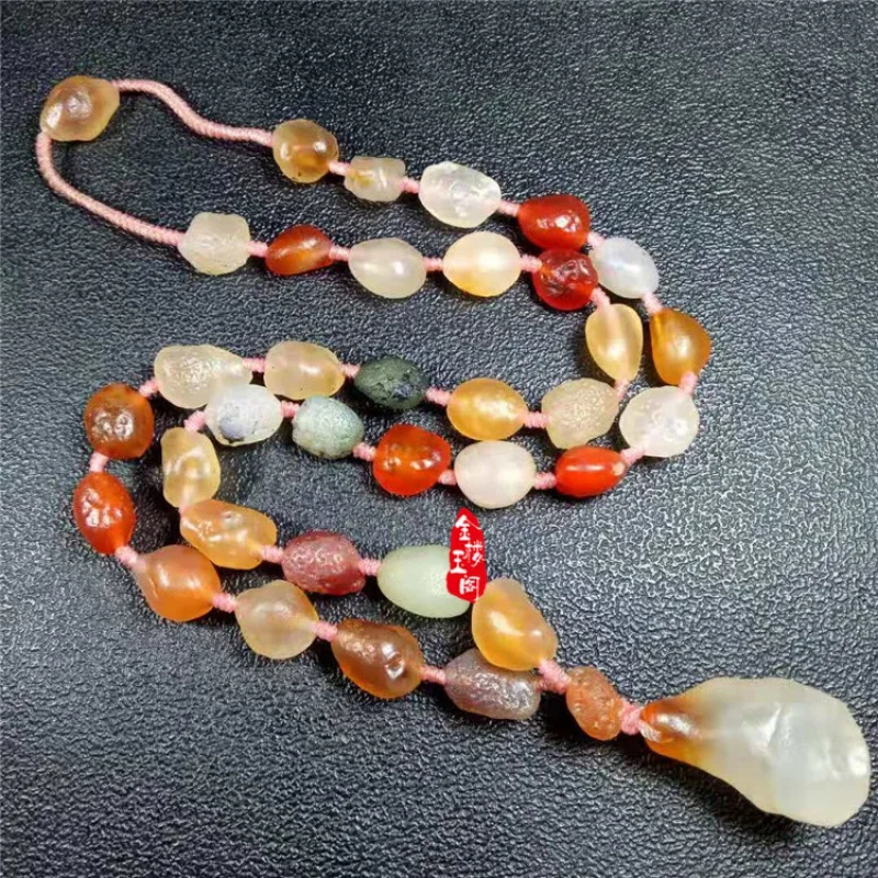 Jewelry Alashan Raisin Tendon Stone Sugar Heart Agate Necklace Sweater Chain Wholesale