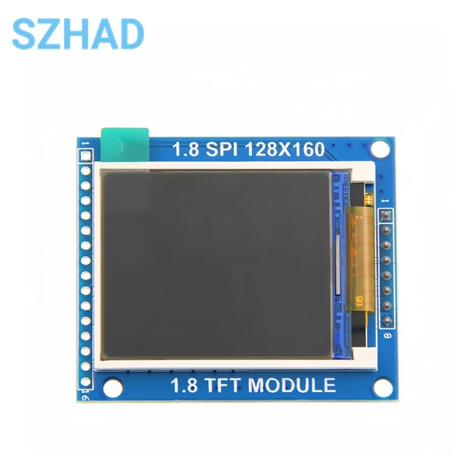 Módulo TFT de 1,8 polegadas Módulo LCD com placa base PCB SPI Porta serial requer apenas 4 IO