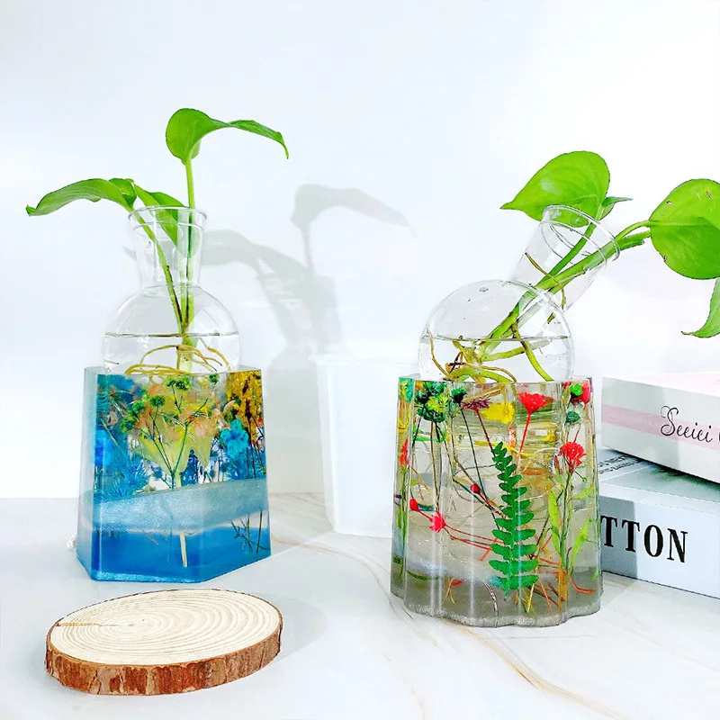 Hydroponic Vase Holder Epoxy Resin Mold DIY Flower Stand Cultivated Water Plants Hydroponic Base Silicone Mould Home Decor Tools view 4
