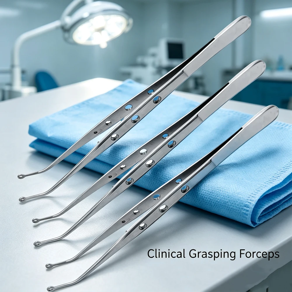 Dental Oral Suturing Kit 3Pcs Surgical Stitching Tools Serrated Cotton Forceps with Needle Holder for Dental Procedures