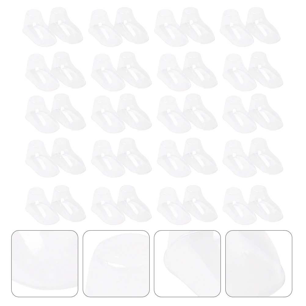 

100 Pcs Baby Socks Toddler Shoes Supports Display Stands Feet Molds Holder Clear Transparent Plastic Rack