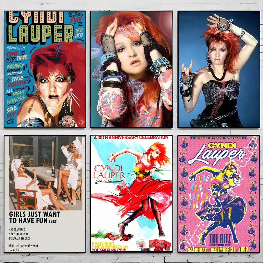 retro pop singer C-Cyndi Lauper Poster Premium Decor Art & Gift for Household Lounge Home Ornaments