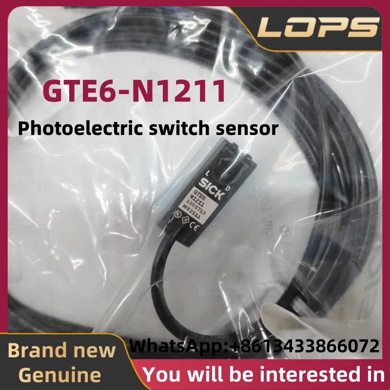 Sensor fotoelétrico SICK GTE6-N1211, novo e original, grande quantidade em estoque, bem-vindo a consultar.