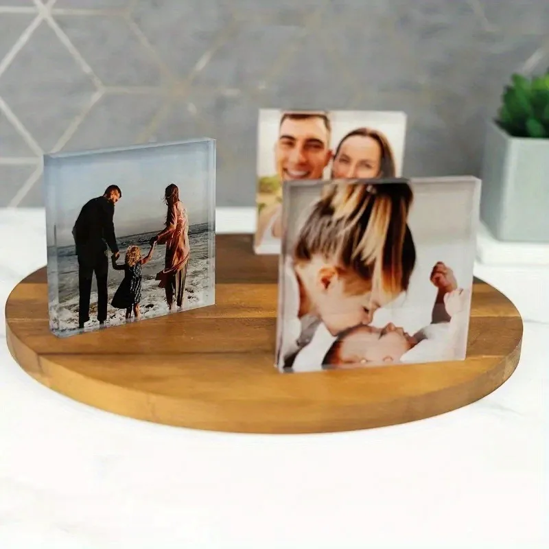 Customizable Acrylic Festival Cottage Decor, Personalized Family Portrait Ornament, Memory Treasured Moment Keepsake