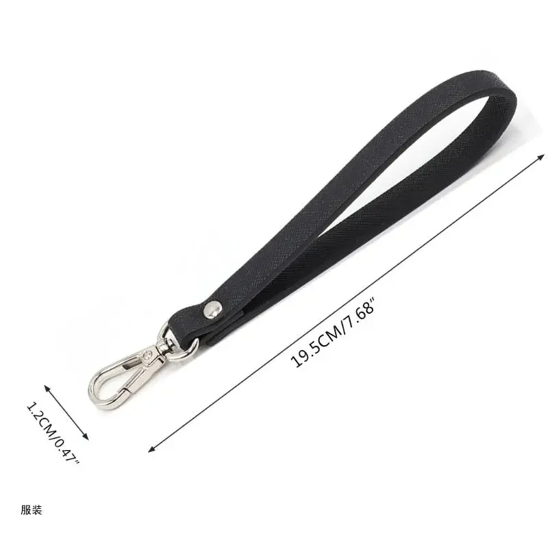 D0UD Imitatieleer polsbandje Handriem DIY Tas Vervanging Koppeling Portemonnee Mobiele telefoon voor sleutelhanger Pols Lanyard