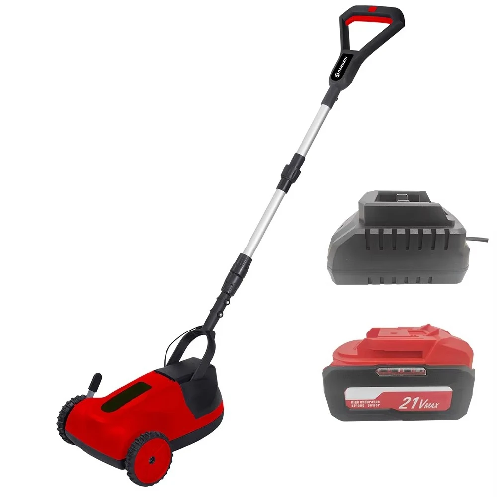 

21V Brushless Cordless - 21cm Electric Lawn Mower with Grass Box 3-Speed Adjustment Folding Handle for Home Garden Yard Trimming