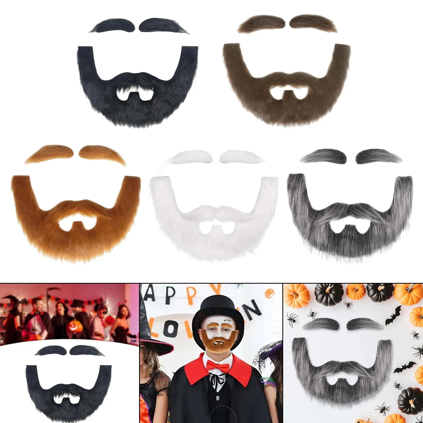 DIY Fake Beard Self Adhesive Realistic Dress up Costume Accessories for Halloween Festival Stage Performance Birthday Operas image 4