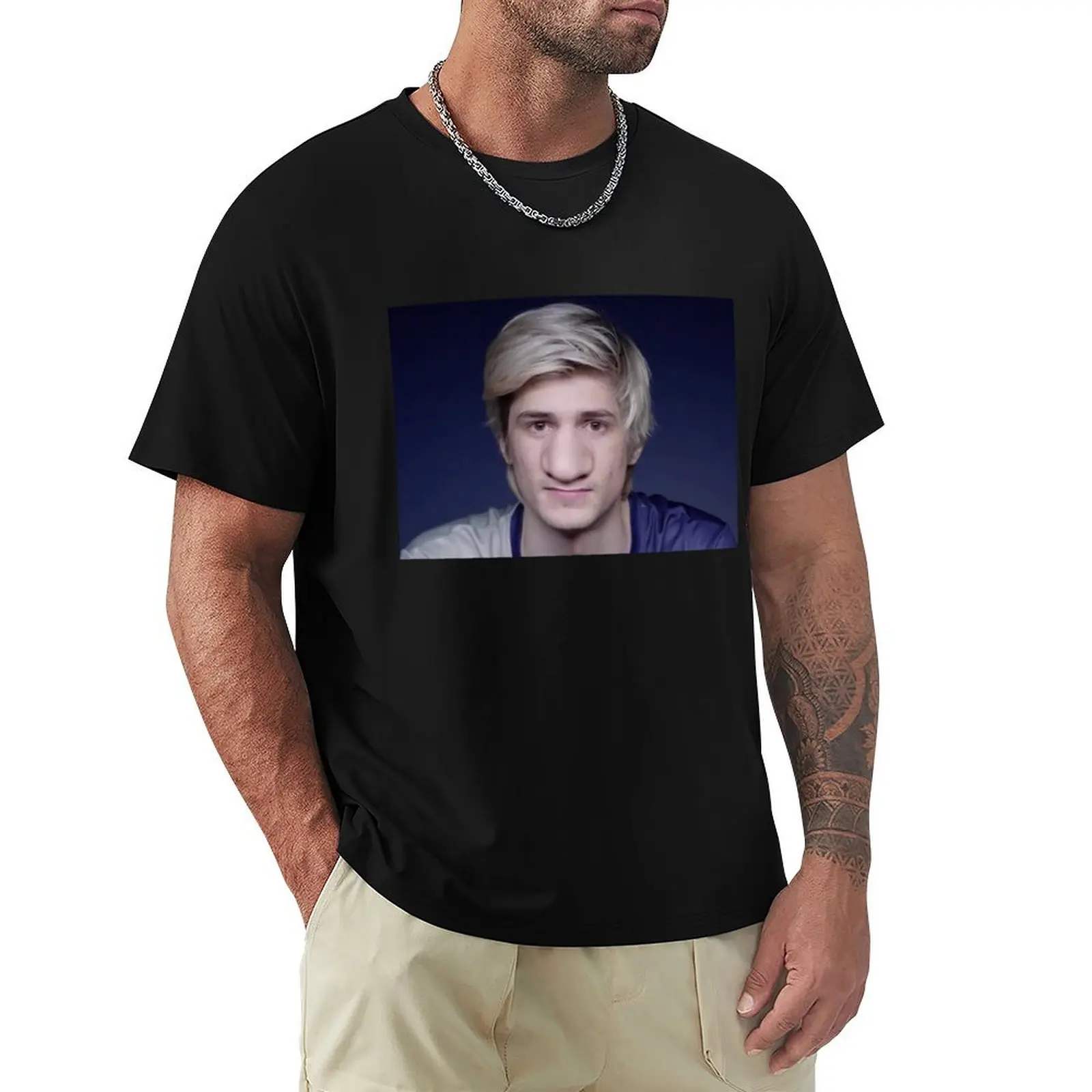 

xQc Schnoze T-Shirt Luxury man plus size clothes mens clothing