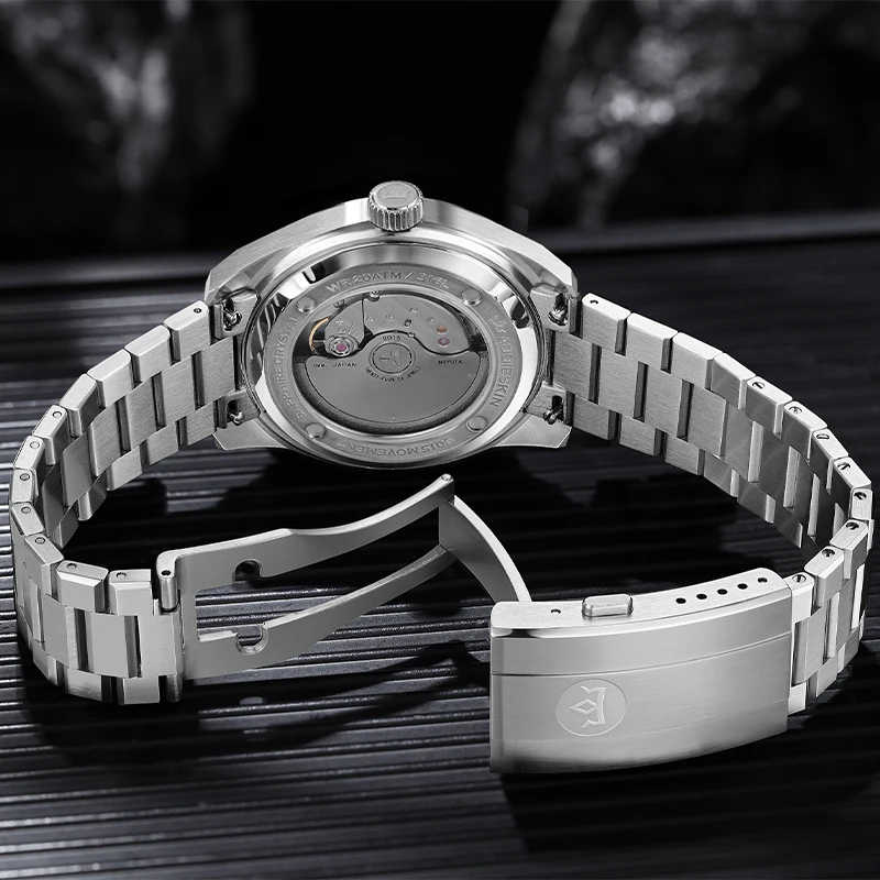 AddiesKIN Men's Watch BGW9 Super Luminous Sapphire Glass Ice Crystal Titanium Dial 20Bar Diver K006  Mechanical Automatic Watch view 5