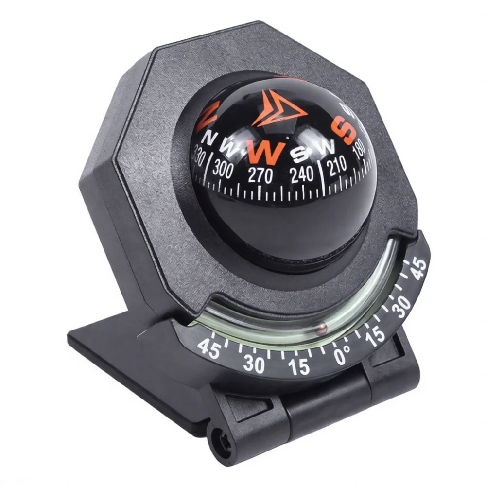 Dashboard Compass Slope Meter Foldable Luminous Car Navigation Gauge Adjustable Orientation Device Off Road Car Decor