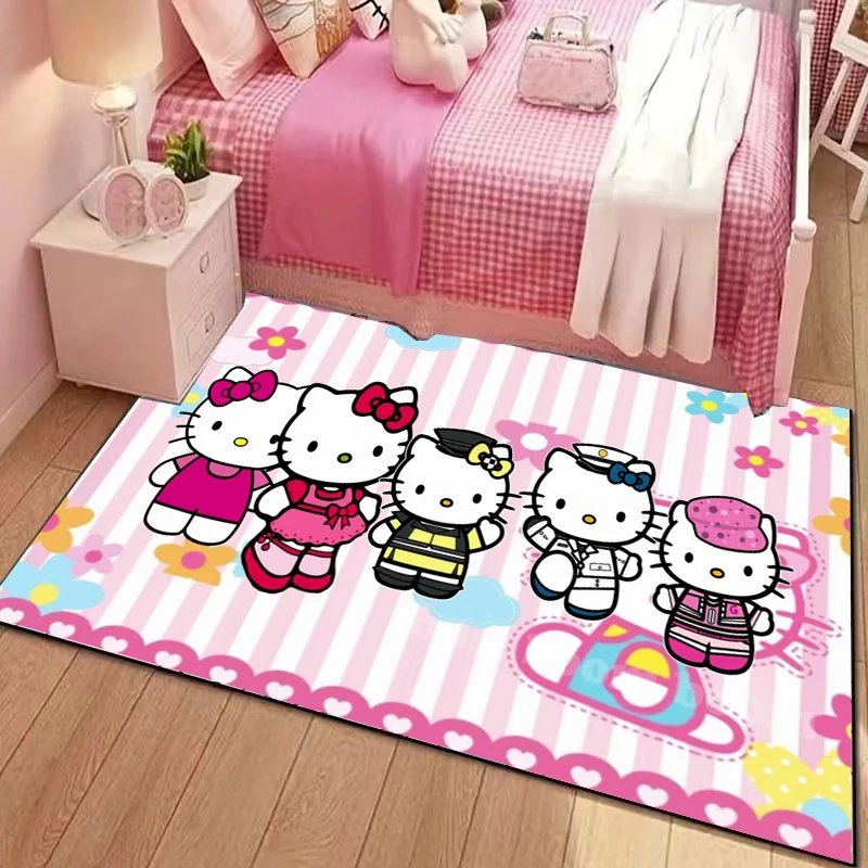 Sanrio Hello Kitty Non-slip Carpet Large Area Rug 3D Carpet for Home Living Room Kids Bedroom Sofa Doormat Decor Child Floor Mat