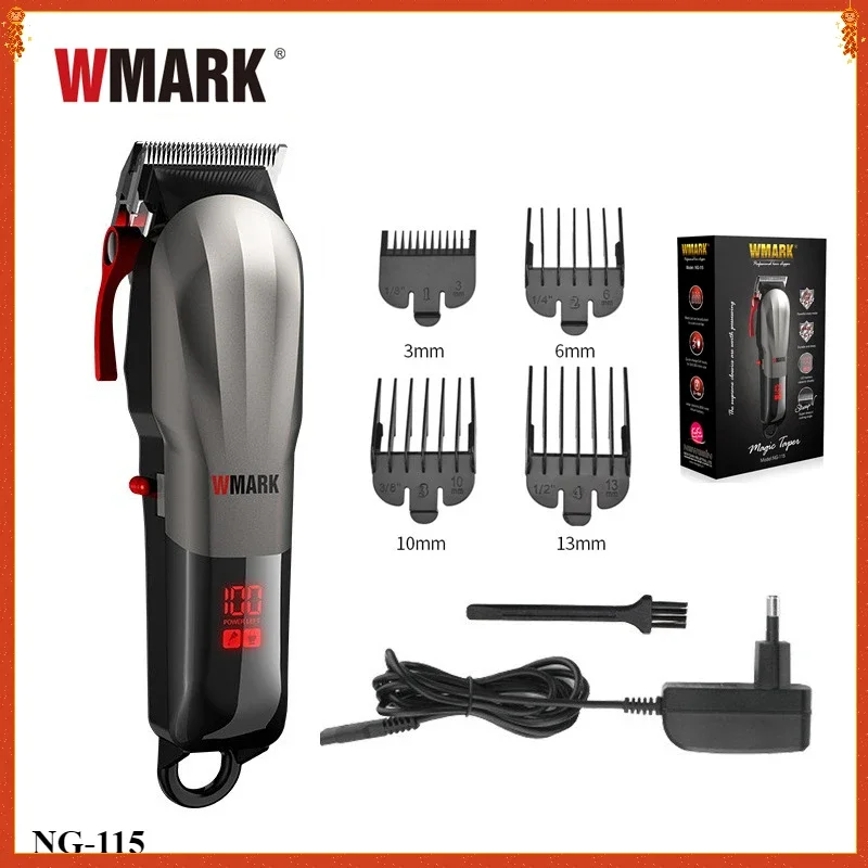 Nouvelle Machine de coupe de cheveux WMARK NG-115 tondeuse à cheveux Rechargeable avec cordon d'affichage de batterie LED et tondeuse à cheveux sans fil
