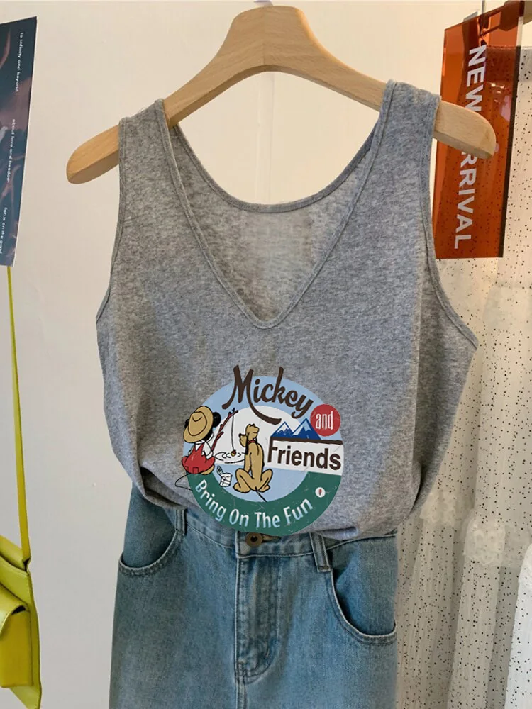colete-feminino-plus-size-com-estampa-mickey-decote-v-sem-alcas-leve-e-respiravel-estilo-casual-solto-para-o-verao