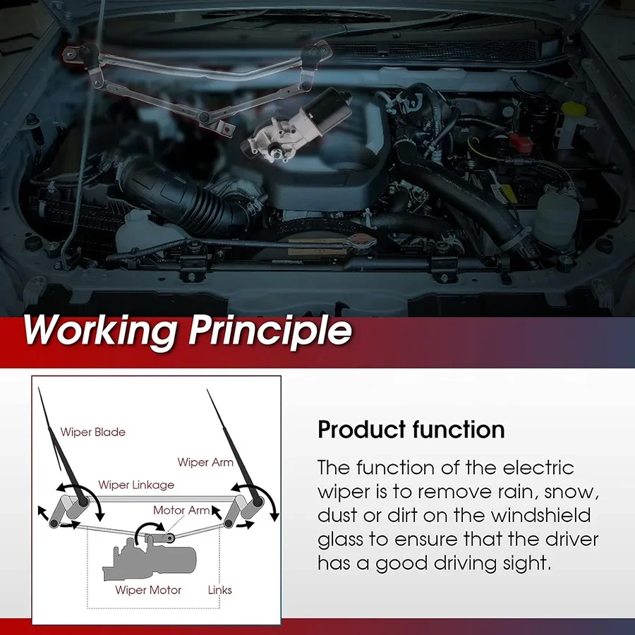 Мотор стеклоочистителя переднего стекла для Acura MDX 01-04 Honda Odyssey 02-04 Pilot 2003-2004/7505S0XA02 76505-S3V-A01 76505S3VA01