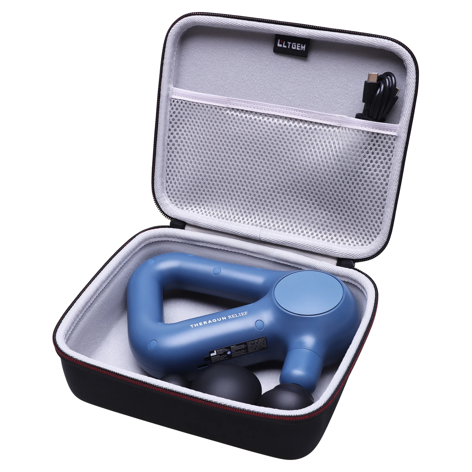 Чехол для массажного пистолета LTGEM для рельефного ручного перкуссионного массажного пистолета TheraGun, сумка для хранения, аксессуары для массажного пистолета Чехол для массажного пистолета LTGEM для рельефного ручного перкуссионного массажного пистолета TheraGun, сумка для хранения, аксессуары для массажного пистолета
