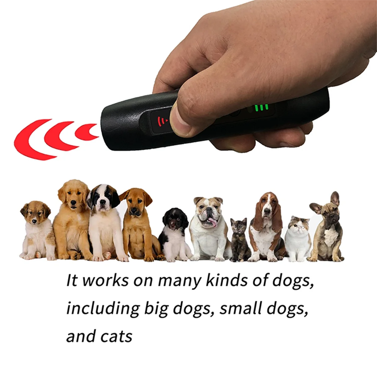 3 in 1 Ultrasonic Dog Repeller Ultrasonic Anti Barking Device USB Rechargeable Anti Vibrator Pet Dogs Training Product