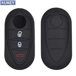 3 Button Silicone Car Remote Key Fob Shell Cover Case For Alfa Romeo Mito Giulietta Brera 4C 159 GTA Skin Holder Protector