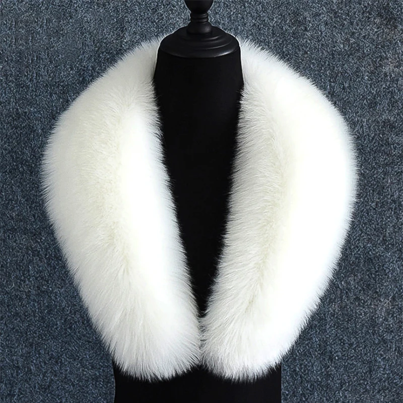 2023 New Imitation Fox Fur Shawl Scarf for Women Winter Detachable Neck Warmer Wrap Scarves Female Thick Warm Plush Collar Scarf