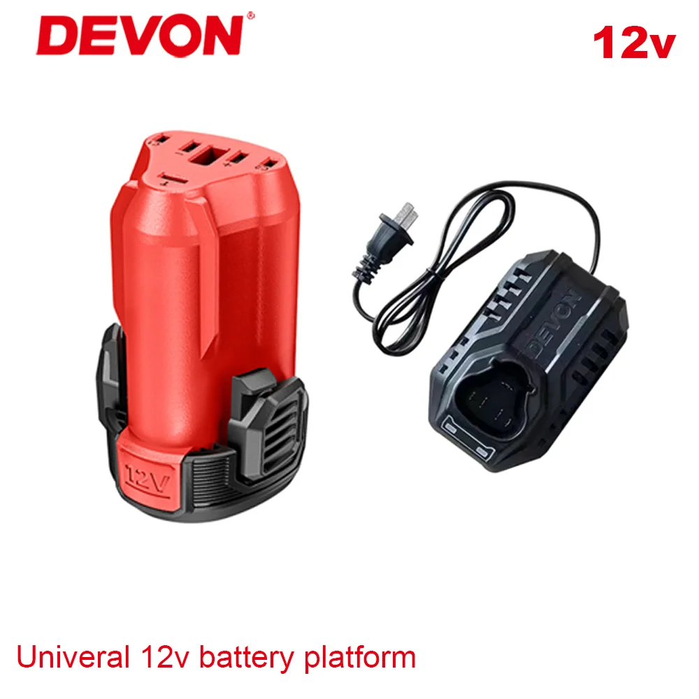 Devon 12V 2Ah Batrery Pack Suit for 5208 5209 5767 Series Cordless Tool with Multiple Protection Universal Battery Platform