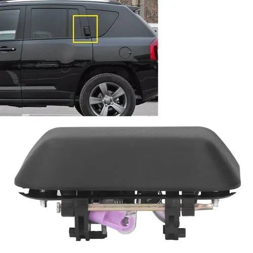 Manija de puerta trasera Exterior para coche, accesorio de repuesto para Jeep Compass 2007 ‑ 2016, color negro, 05115827AF